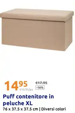 Action Puff contenitore in peluche XL offerta