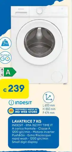 MD Discount Indesit lavatrice 7 kg offerta