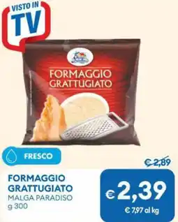 MD Discount Formaggio grattugiato malga paradiso offerta