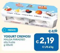 MD Discount Yogurt cremosi malga paradiso alla frutta offerta