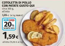 Coop Cotoletta di pollo con patate GUSTO QUI offerta