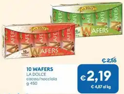 MD Discount 10 wafers la dolce cacao/nocciola offerta