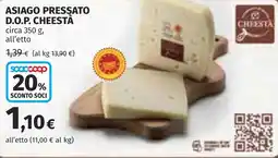 Coop Asiago pressato d.o.p. CHEESTA offerta