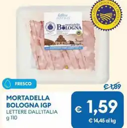 MD Discount Mortadella bologna igp lettere dall'italia offerta