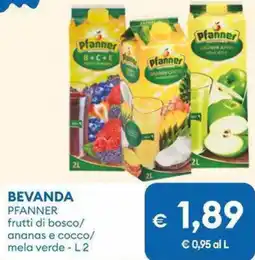 MD Discount Bevanda pfanner frutti di bosco/ ananas e cocco/ mela verde offerta