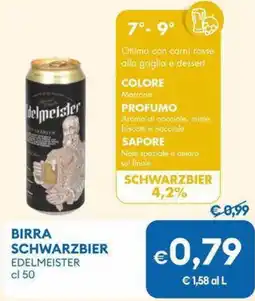 MD Discount Birra schwarzbier edelmeister offerta