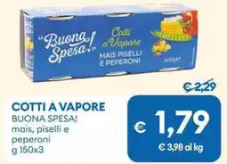 MD Discount Cotti a vapore buona spesa! mais, piselli e peperoni offerta