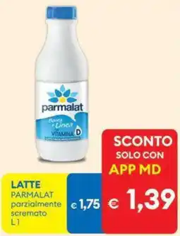 MD Discount Latte parmalat parzialmente scremato offerta