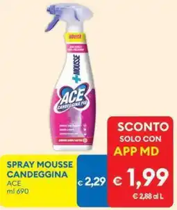 MD Discount Spray mousse candeggina ACE offerta