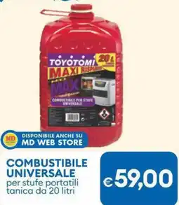 MD Discount Combustibile universale per stufe portatili tanica offerta