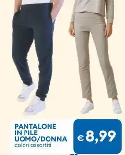 MD Discount Pantalone in pile uomo/donna offerta