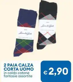 MD Discount 2 paia calza corta uomo in caldo cotone offerta