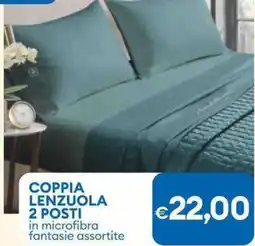 MD Discount COPPIA LENZUOLA 2 POSTI in microfibra offerta