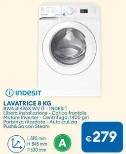 MD Discount INDESIT LAVATRICE 8 KG BWA 81496X WV IT offerta