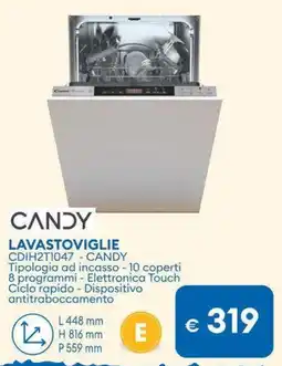 MD Discount CANDY LAVASTOVIGLIE CDIH2T1047 offerta