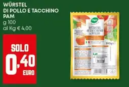 Panorama Würstel di pollo e tacchino PAM offerta