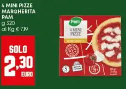 Panorama 4 mini pizze margherita PAM offerta