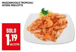 Panorama Mazzancolle tropicali intere precotte offerta