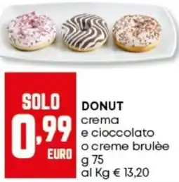 Panorama Donut crema e cioccolato o creme brulée offerta