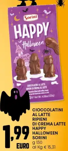 Panorama Cioccolatini al latte ripieni di crema latte happy halloween SORISINI offerta