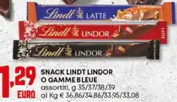 Panorama Snack lindt lindor o gamme bleue offerta