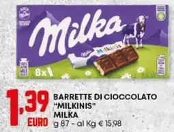 Panorama Barrette di cioccolato "milkinis" MILKA offerta