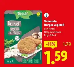 Lidl Vemondo Burger vegetali offerta