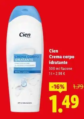 Cien Crema corpo idratante
