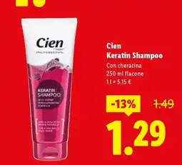 Lidl Cien Keratin Shampoo offerta