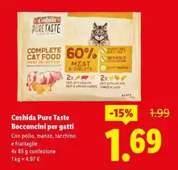 Lidl Coshida Pure Taste Bocconcini per gatti offerta