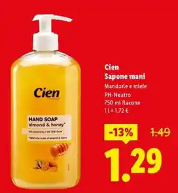 Lidl Cien Sapone mani offerta