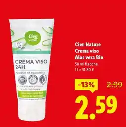 Lidl Cien Nature Crema viso aloe vera Bio offerta
