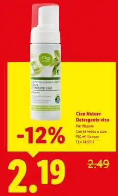 Lidl Cien Nature Detergente viso offerta