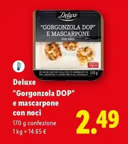 Lidl Deluxe Gorgonzola DOP e mascarpone con noci offerta