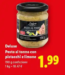 Lidl Deluxe Pesto al tonno con pistacchi e limone offerta