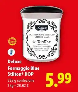 Lidl Deluxe Formaggio Blue Stilton DOP offerta