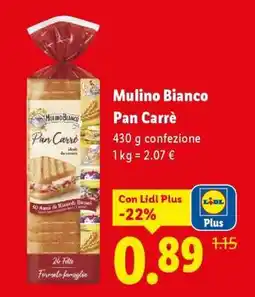 Lidl MULINO BIANCO Pan Carrè offerta
