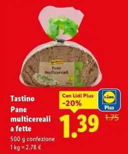 Lidl Tastino Pane multicereali a fette offerta