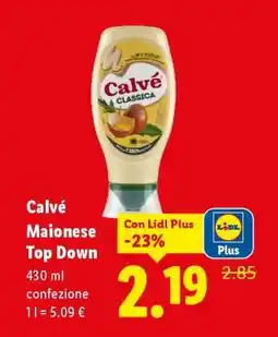 Lidl Calvé Maionese Top Down offerta