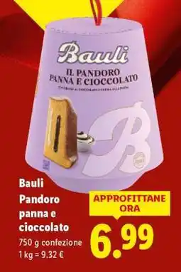 Lidl Bauli Pandoro panna e cioccolato offerta