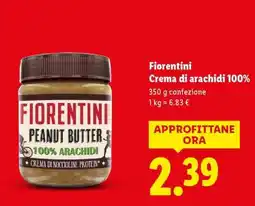 Lidl Fiorentini Crema di arachidi 100% offerta
