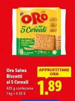 Lidl Oro Saiwa Biscotti ai 5 Cereali offerta