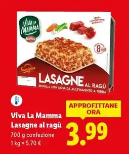 Lidl Viva la Mamma Lasagne al ragù offerta