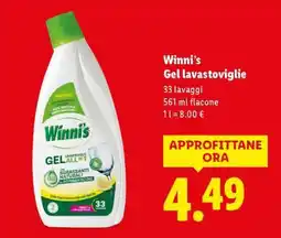 Lidl Winni's Gel lavastoviglie offerta