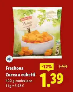 Lidl Freshona Zucca a cubetti offerta