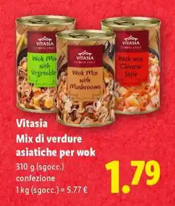 Lidl Vitasia Mix di verdure asiatiche per wok offerta