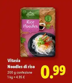 Lidl Vitasia Noodles di riso offerta