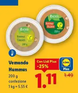 Lidl Vemondo Hummus offerta