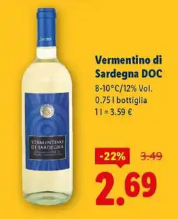 Lidl Vermentino di Sardegna DOC offerta