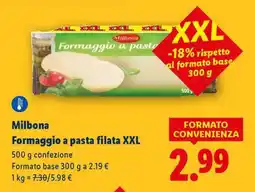Lidl Milbona Formaggio a pasta filata XXL offerta